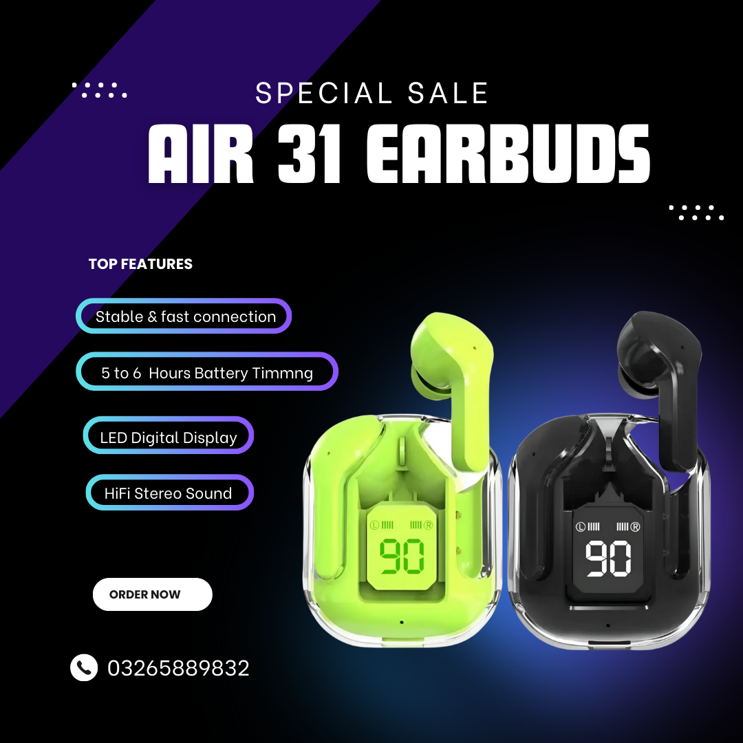 AIR 31 earbuds with pouch