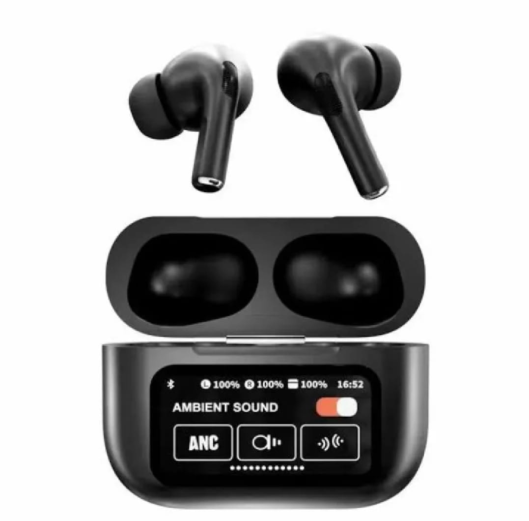 A9 Pro Earbuds Anc/enc Dauble Dark Tuch Screen Display Noise Reduction Wireless Earbuds